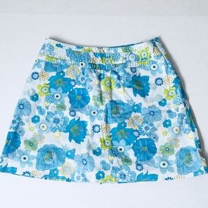 St John’s bay Skort, blue Floral Skort, Size 8P